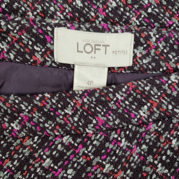 Loft Tweed A Line Skirt Sz 4P - Picture 6 of 7